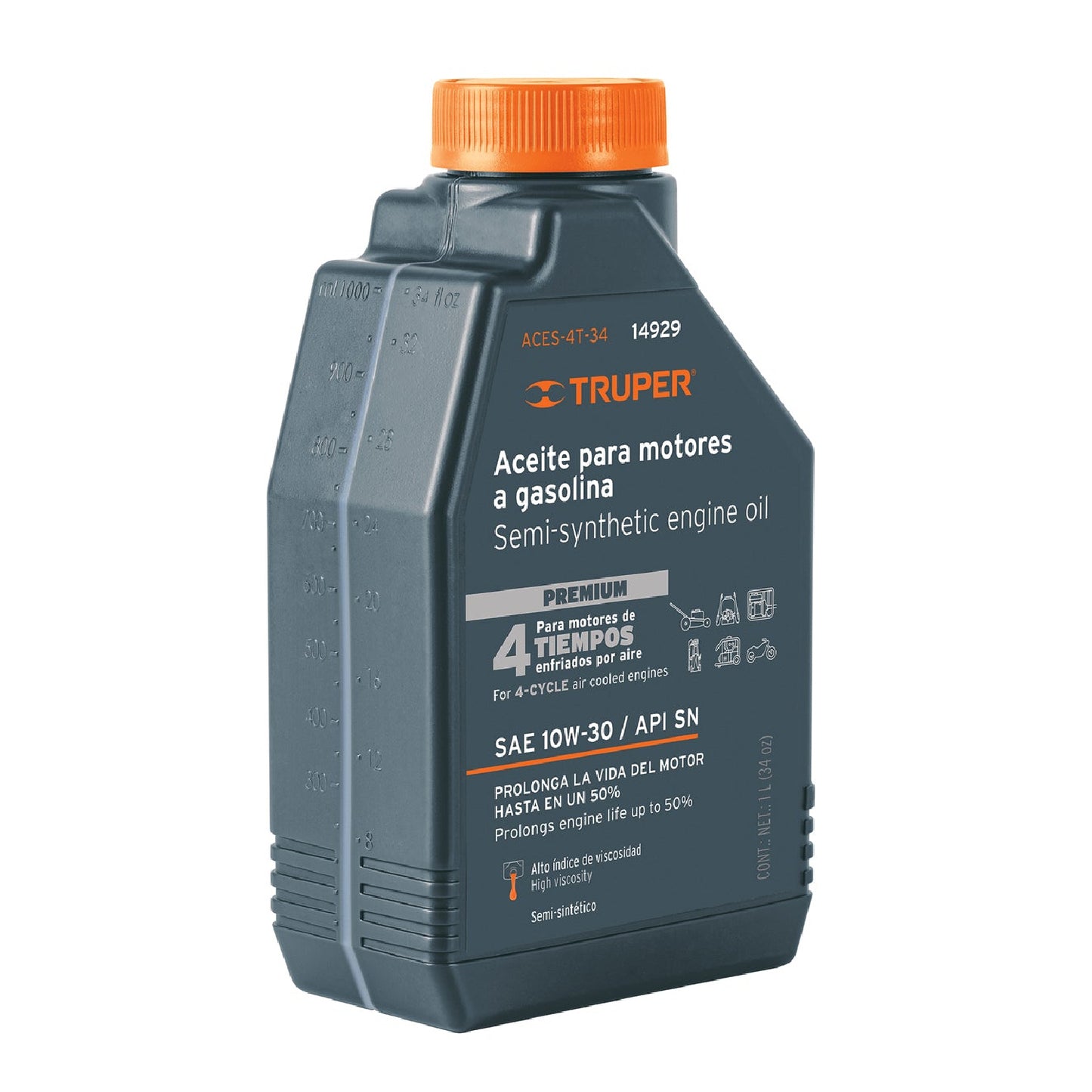 Aceite para Motor 10W-30 4 Tiempos 1 L TRUPER