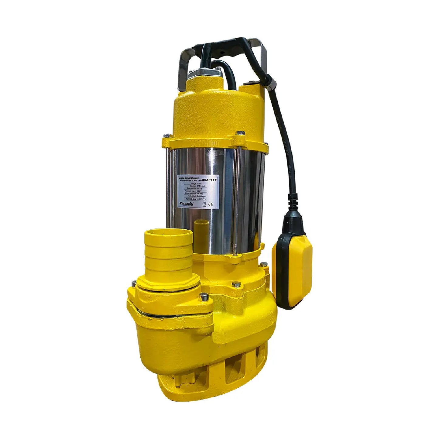Bomba Sumergible 1 HP para Agua Sucia PARAZZINI