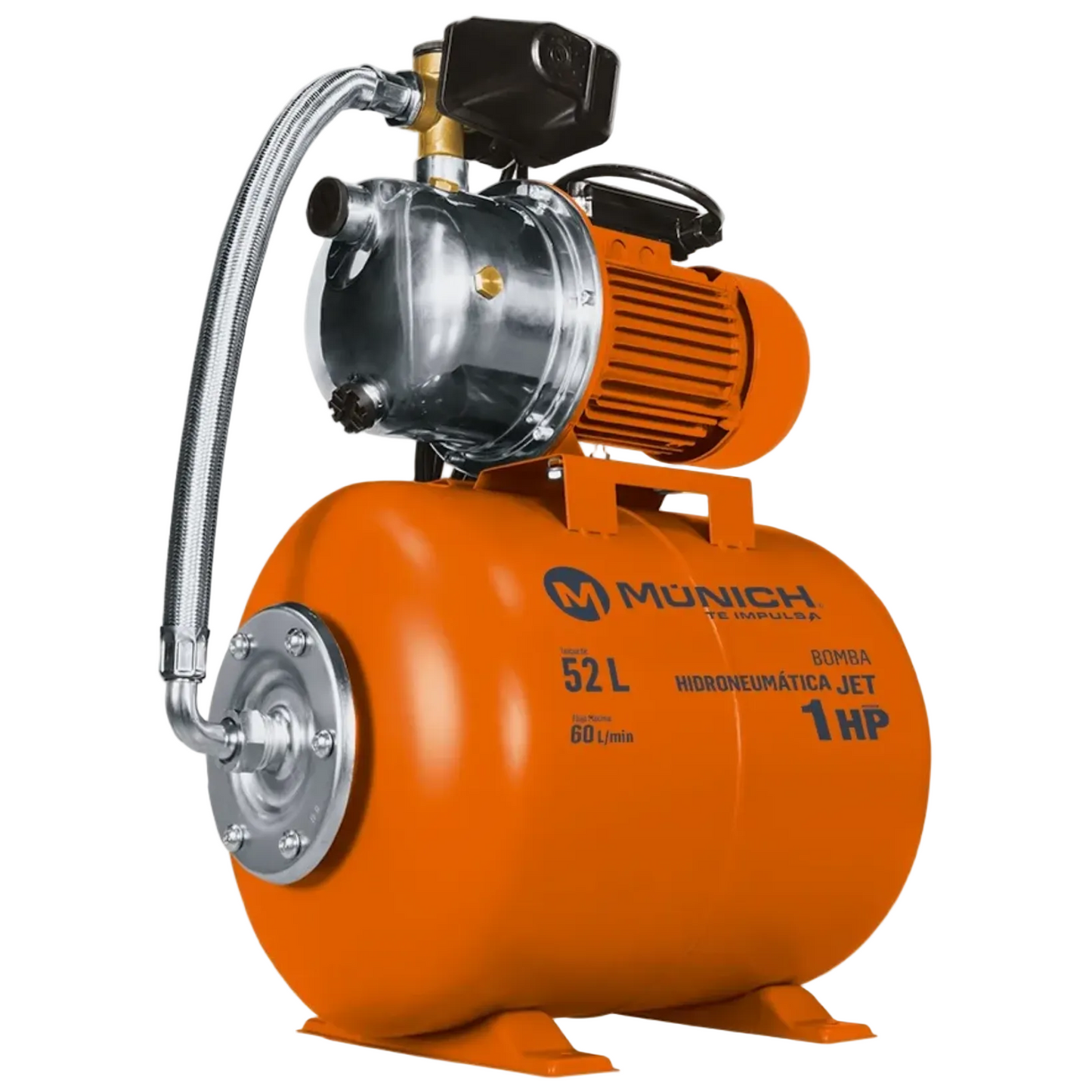 Hidroneumático con Bomba Jet 1 HP Tanque 52 L MUNICH