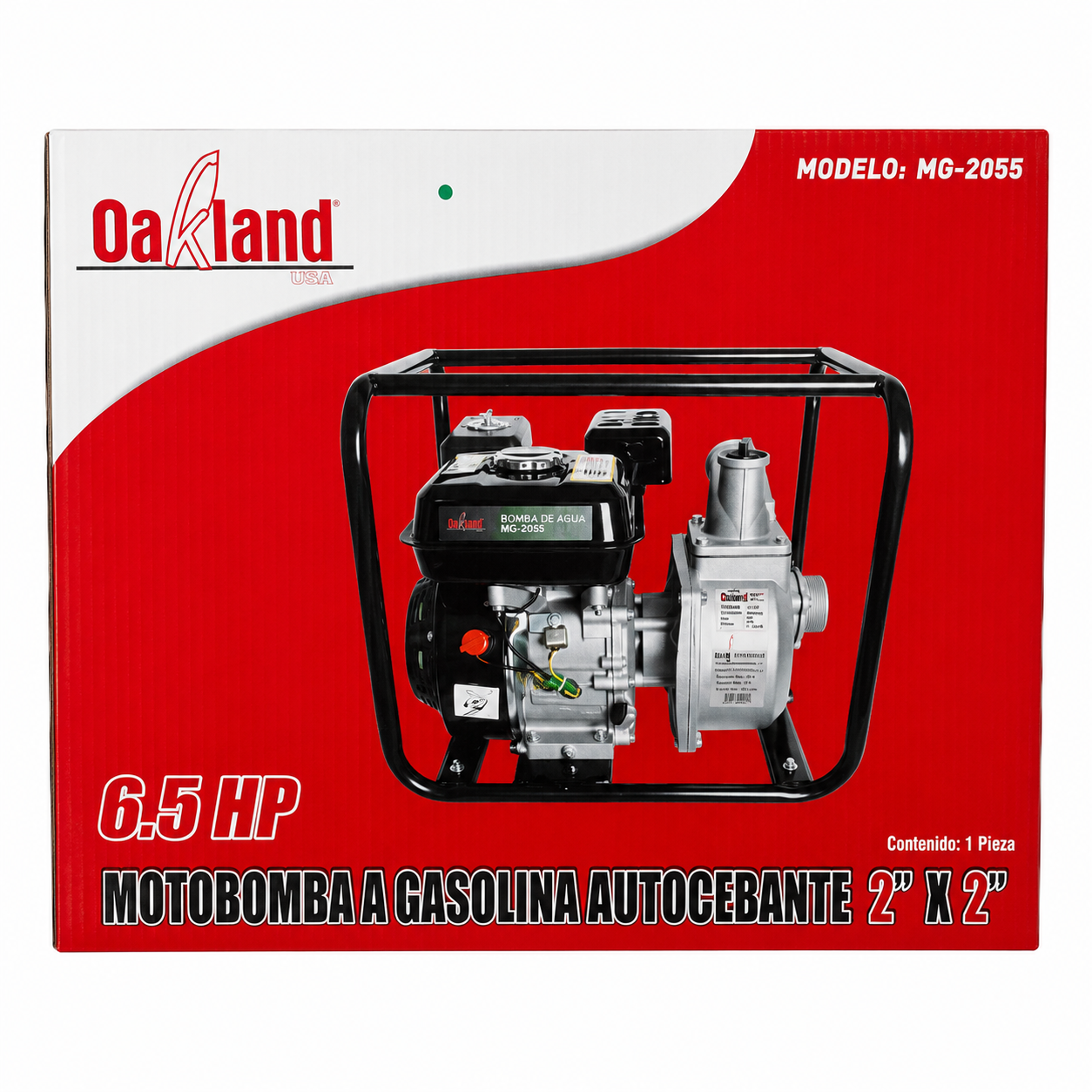 Motobomba a Gasolina 2" x 2" 6.5 HP OAKLAND