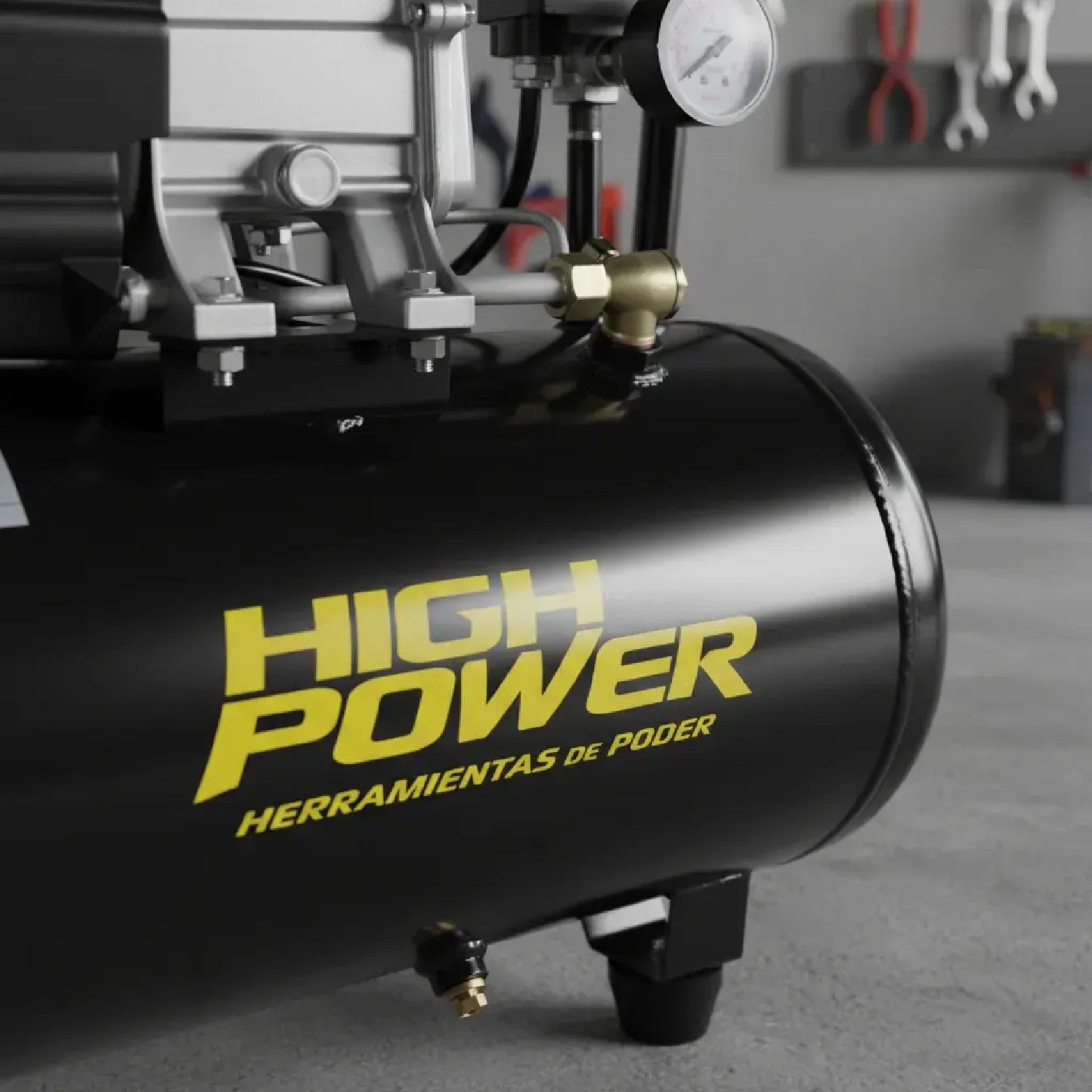 Compresor de Aire Eléctrico 25 L 2.5HP 135 L/min HIGH POWER