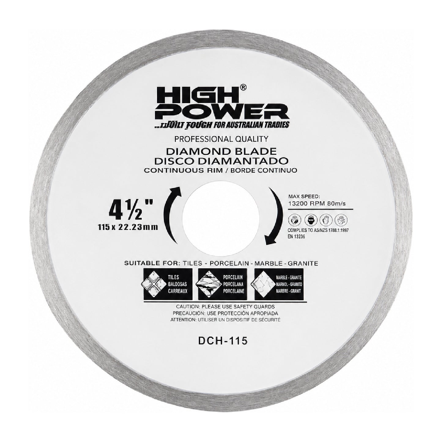 Disco Diamantado Continuo 4-1/2" HIGH POWER