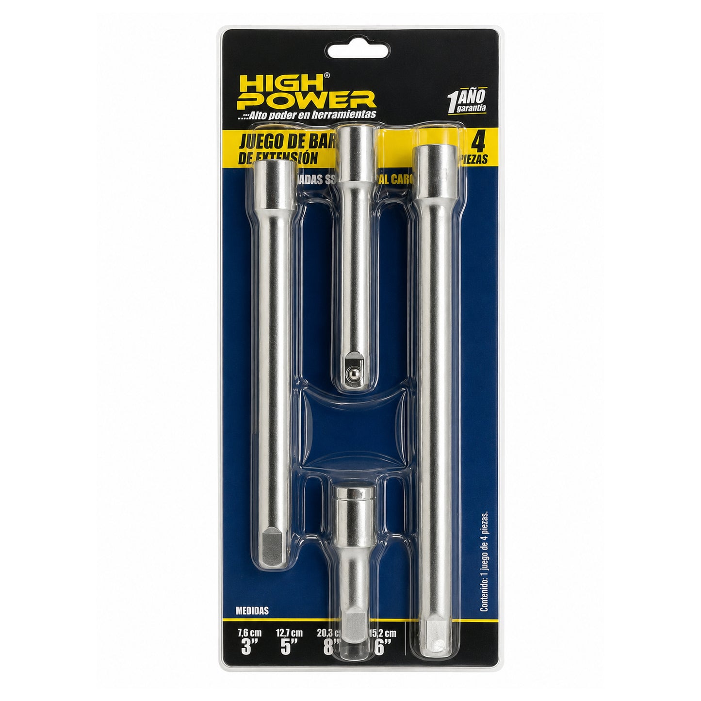 Kit de Barras de Extensión 1/2" 4 Piezas HIGH POWER