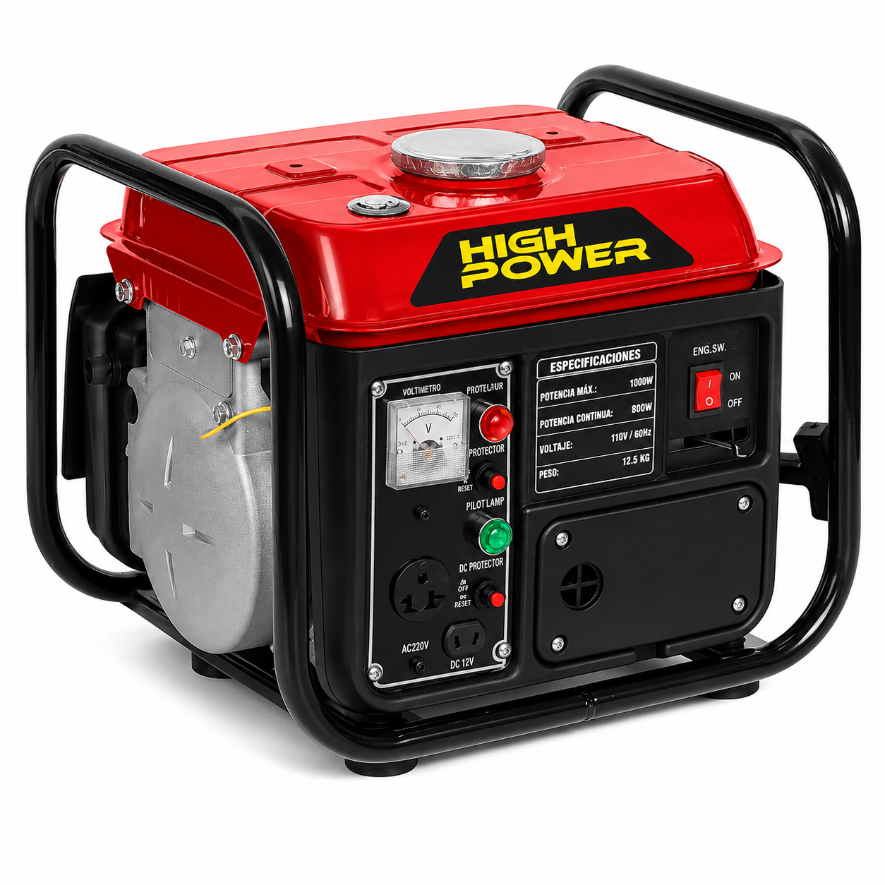 Generador Portátil a Gasolina 1000 W 2HP HIGH POWER