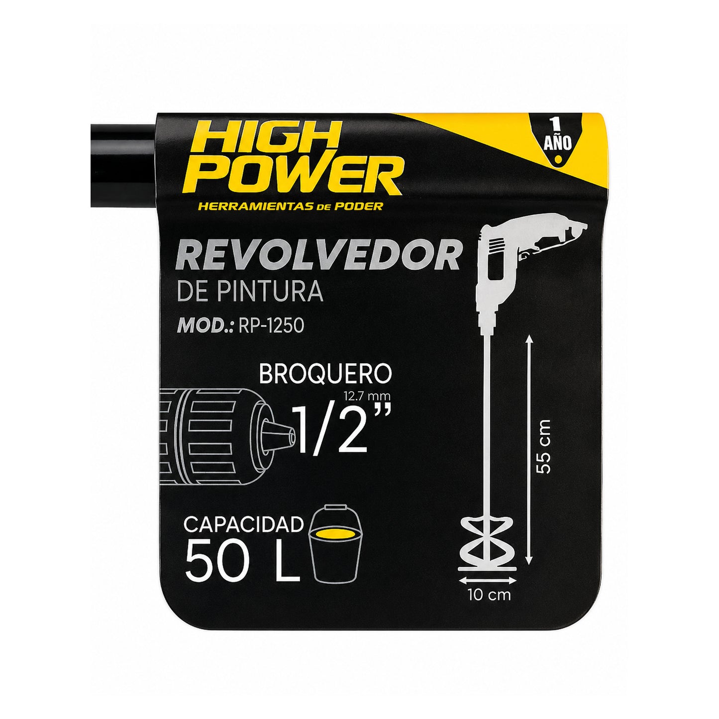 Revolvedor de Pintura para Taladro 55 cm HIGH POWER
