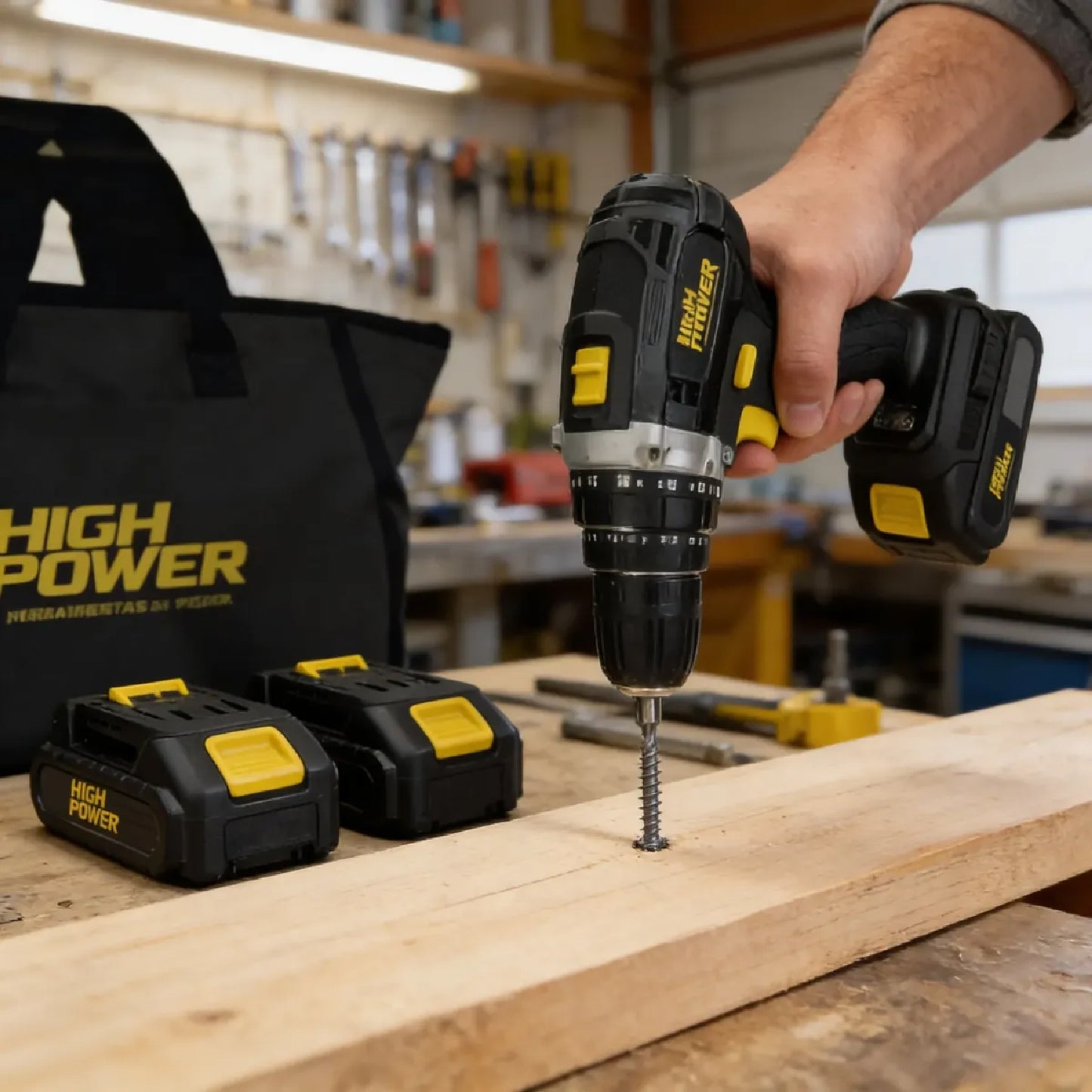 Combo de Taladro Atornillador Inalámbrico 20V con Batería HIGH POWER