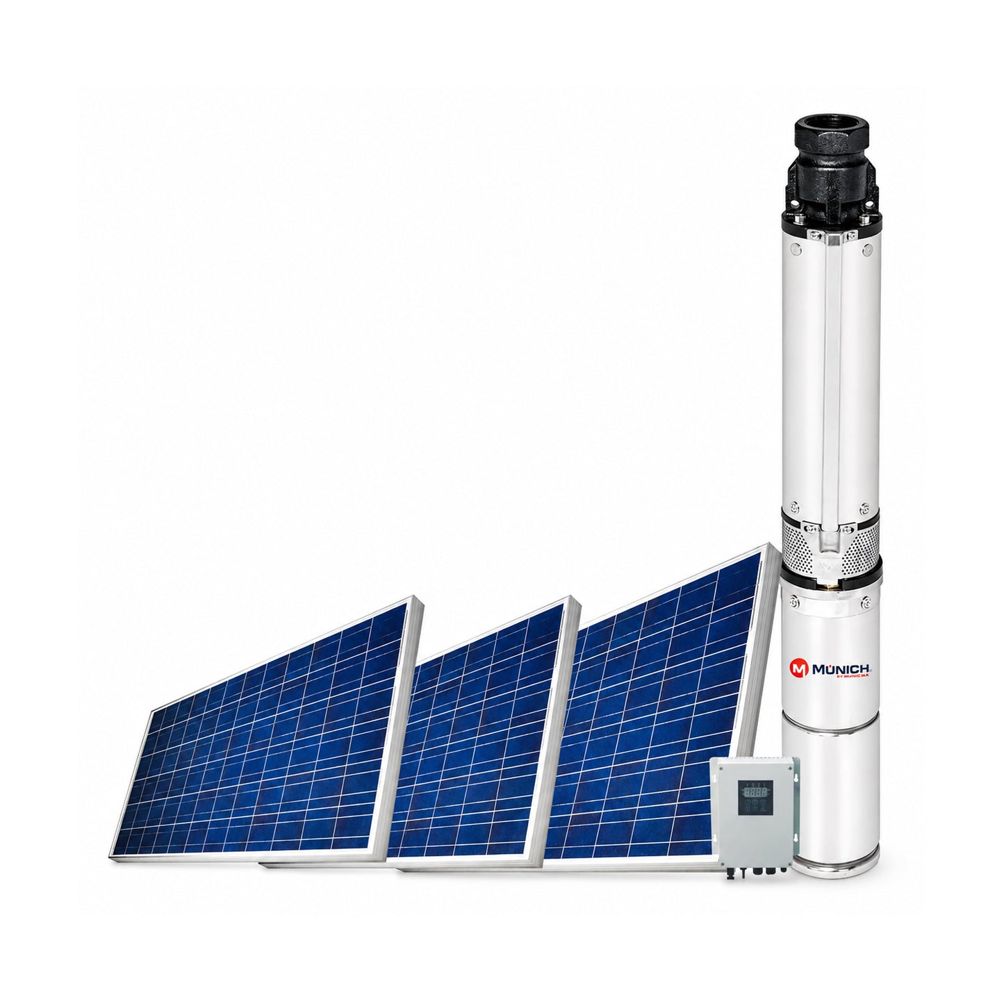 Kit de Bomba Sumergible Solar 1 HP para Pozo Profundo MUNICH