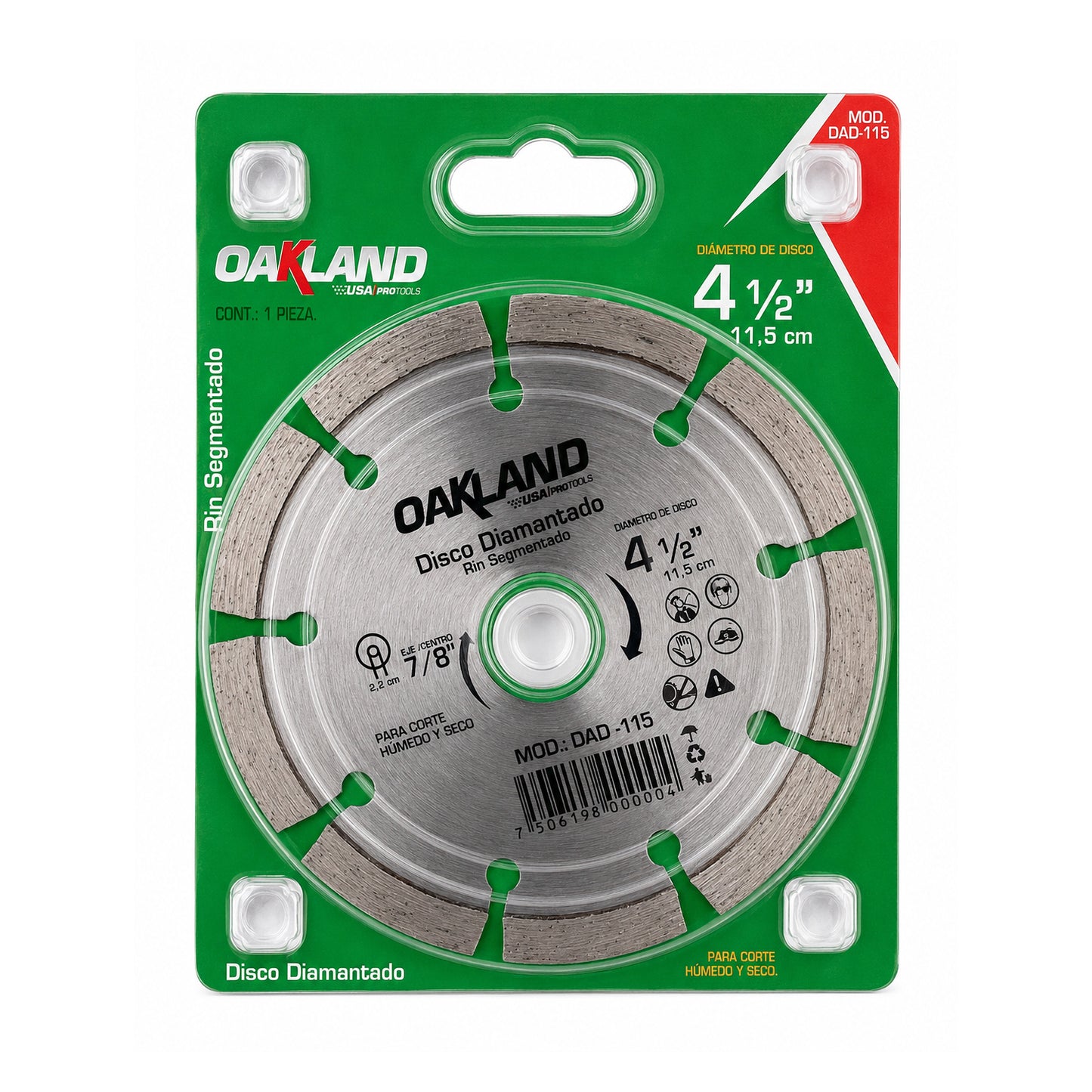 Disco Diamantado Segmentado 4-1/2" OAKLAND