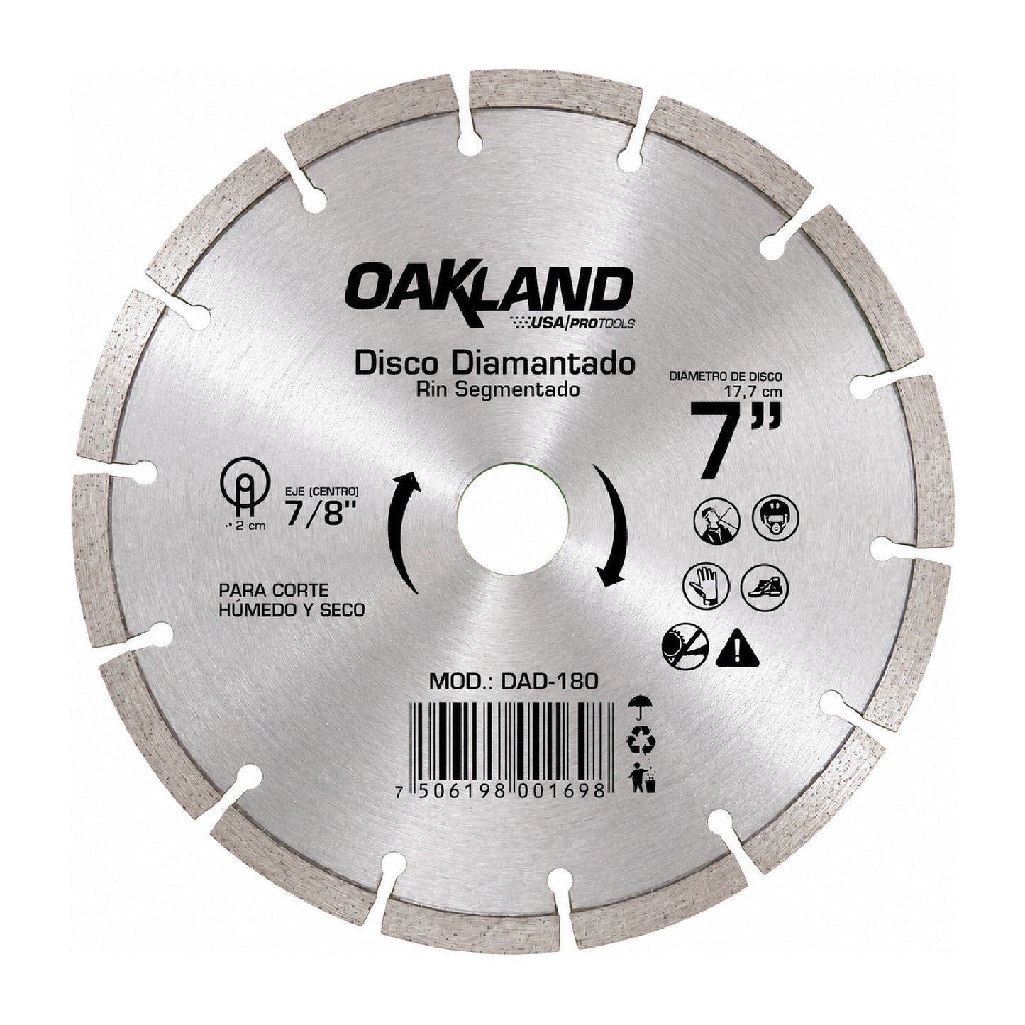 Disco Diamantado Segmentado 7" OAKLAND