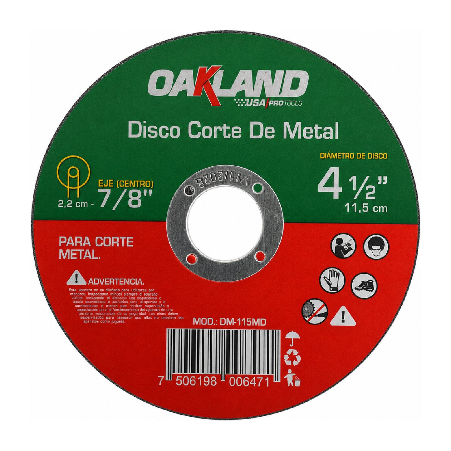 Disco de Corte para Metal e Inox 4-1/2" OAKLAND