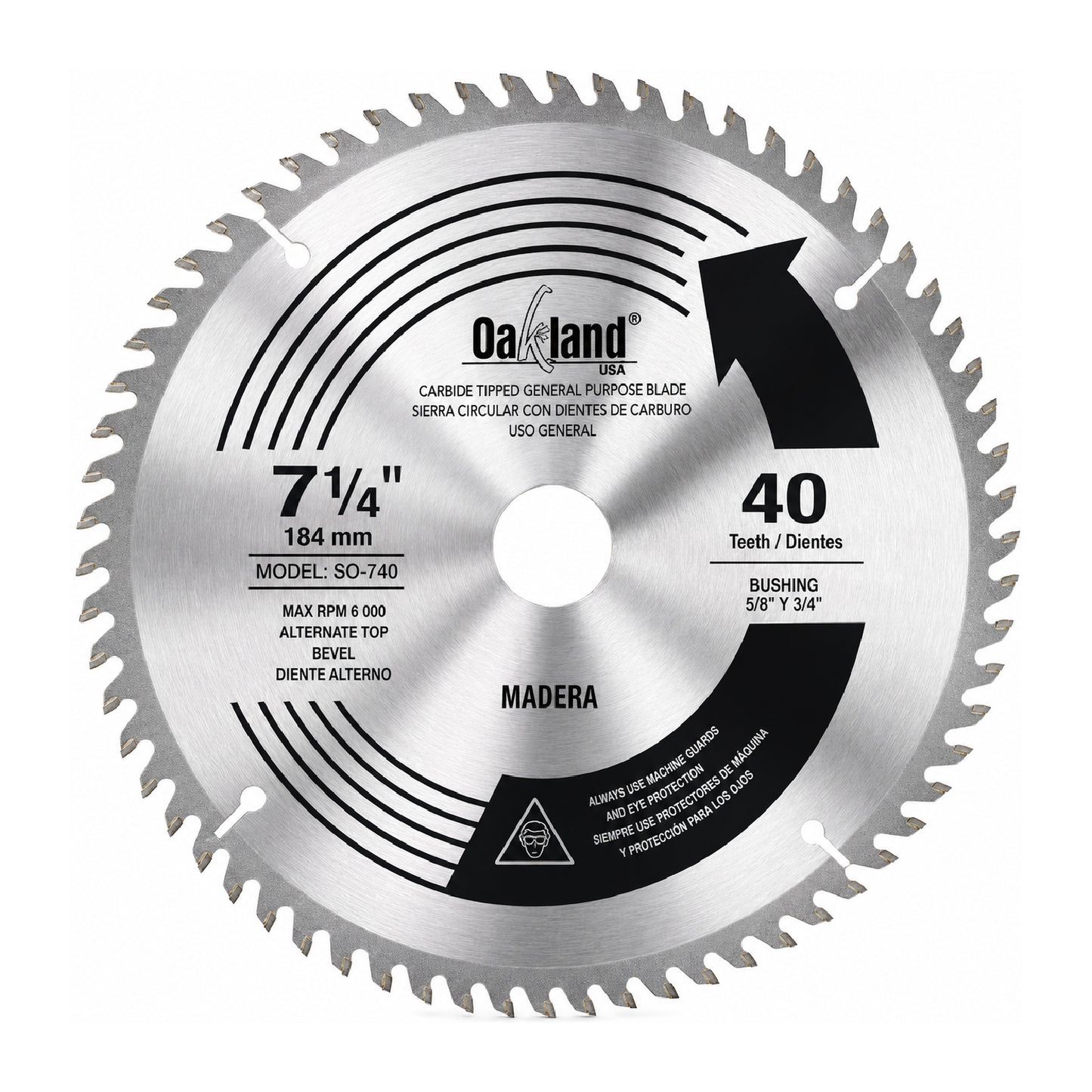 Disco Sierra Circular 7-1/4" 40 Dientes OAKLAND