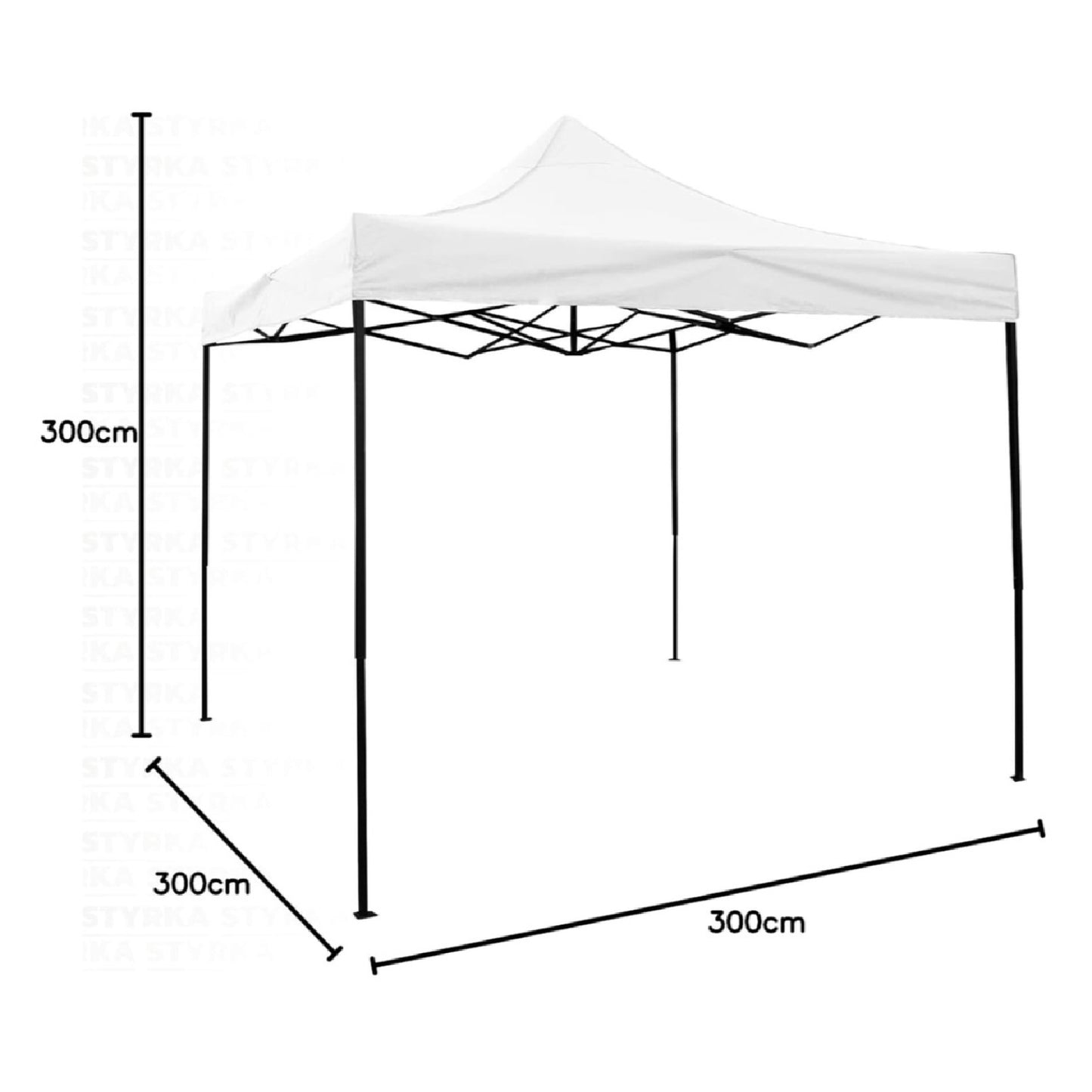 Carpa Toldo Lona 3x3 Plegable Reforzada Impermeable Blanco OAKLAND
