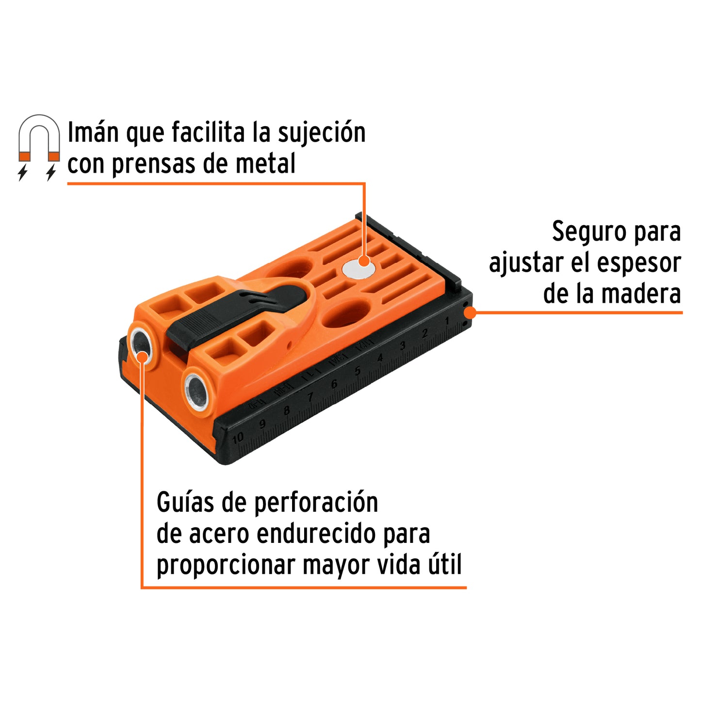 Kit de Plantilla para Uniones Ocultas con Dos Tornillos TRUPER