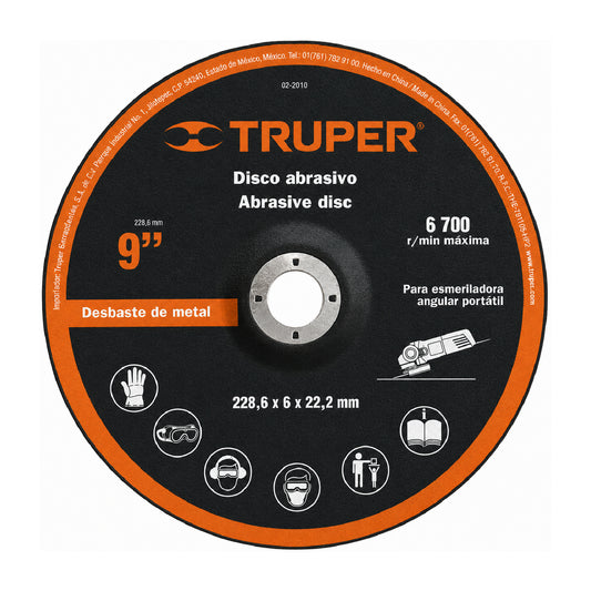 Disco de Desbaste para Metal 9" TRUPER