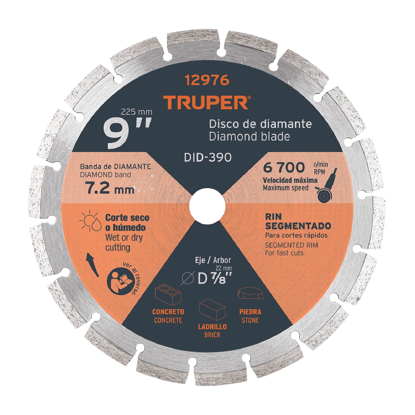 Disco de Diamante Segmentado 9" TRUPER