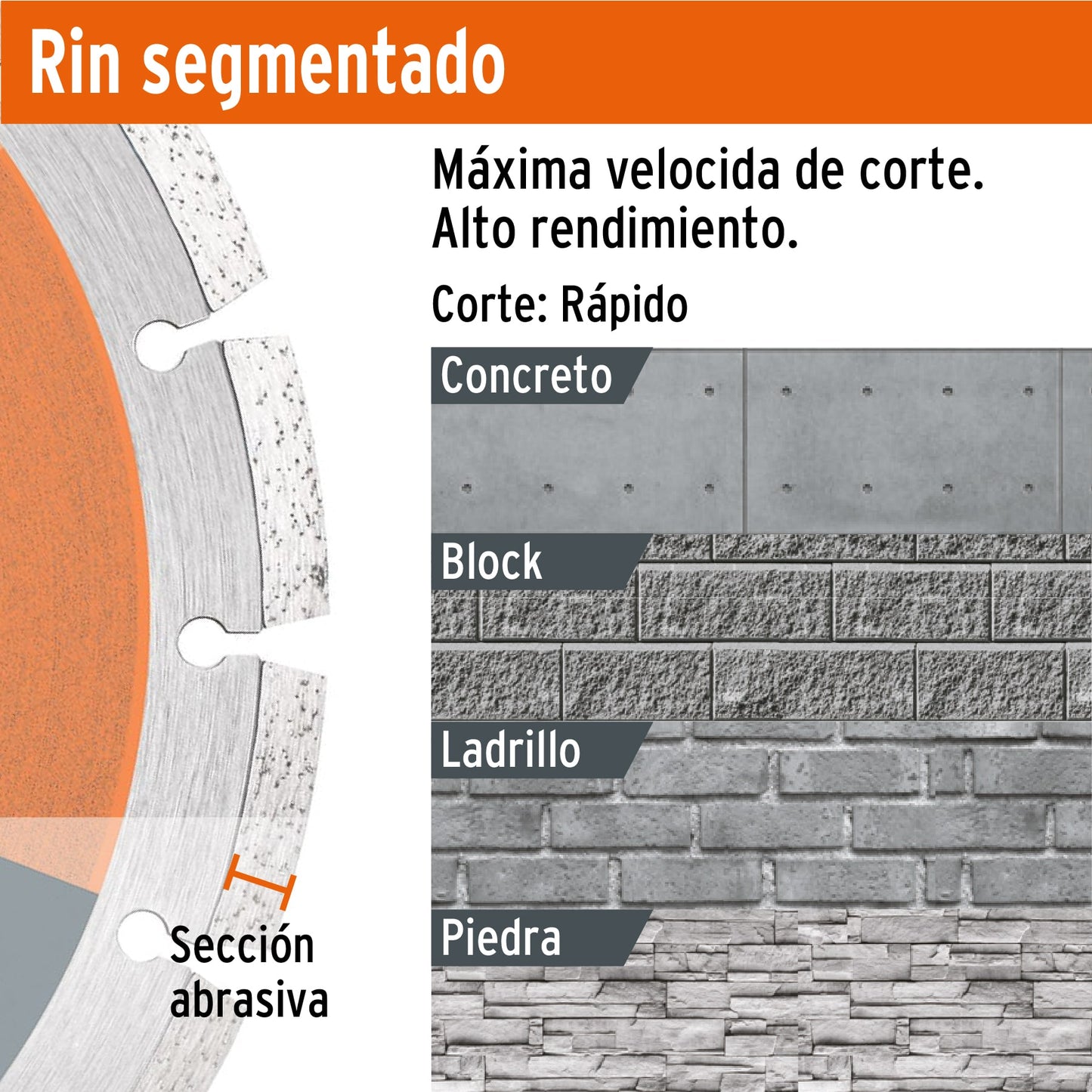 Disco de Diamante Segmentado 9" TRUPER