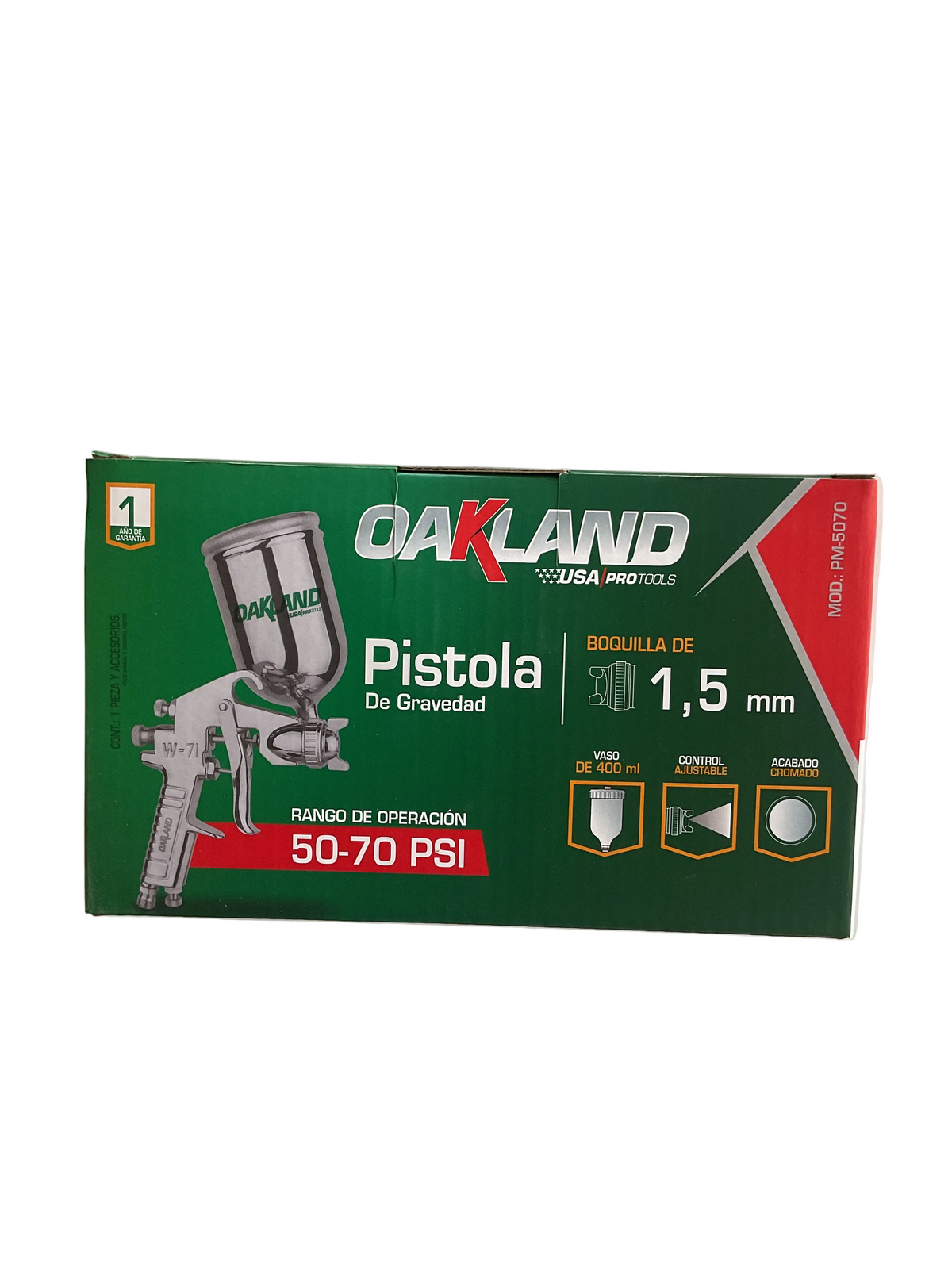 Pistola de Gravedad Mini para Pintar 400 ml OAKLAND
