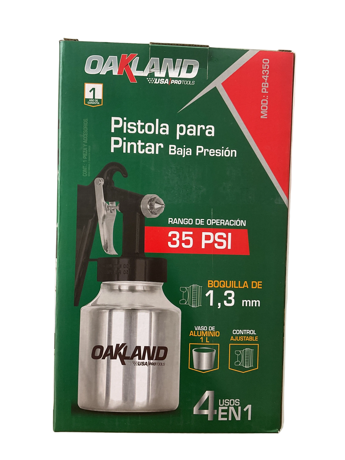 Pistola para pintar baja presión 35psi OAKLAND