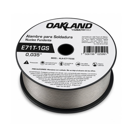 Microalambre Flux Core 0.035" 1 kg OAKLAND