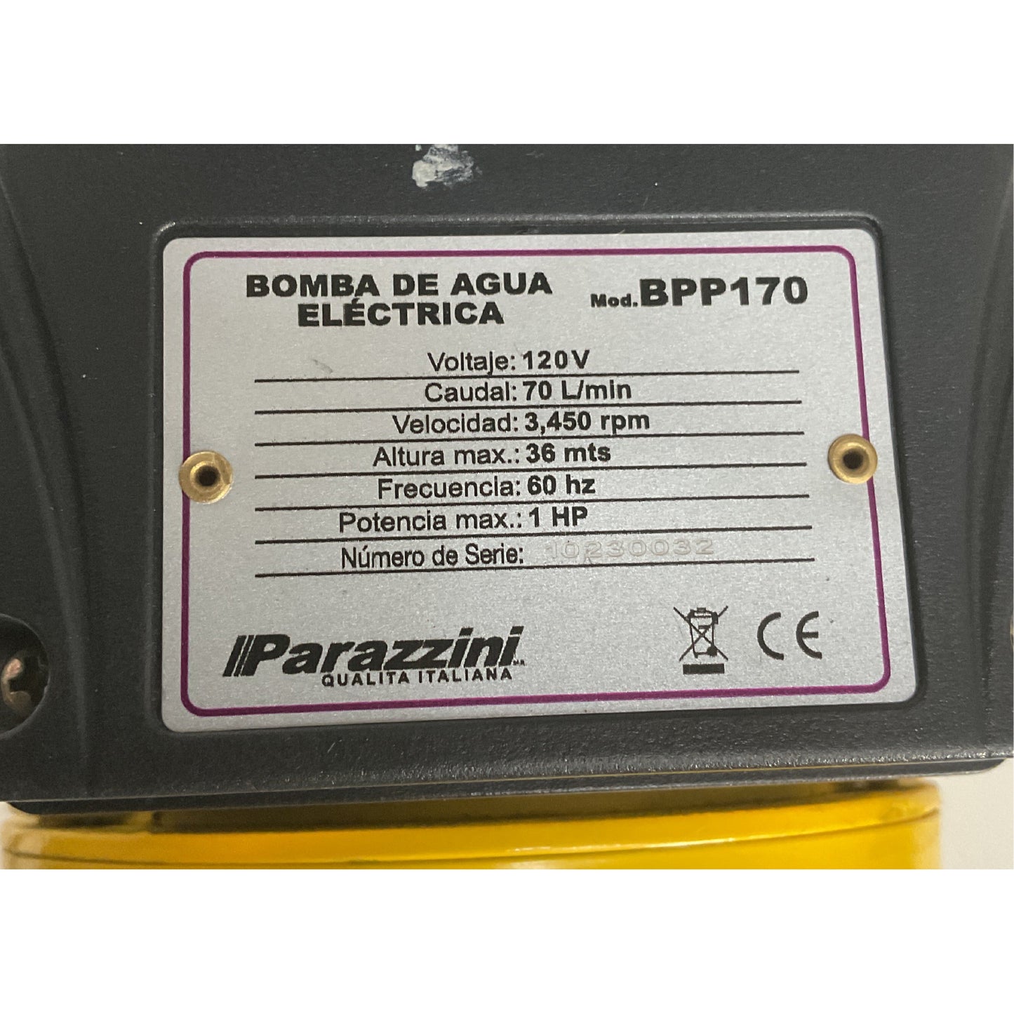 Bomba Jet 1 HP para Hidroneumático PARAZZINI