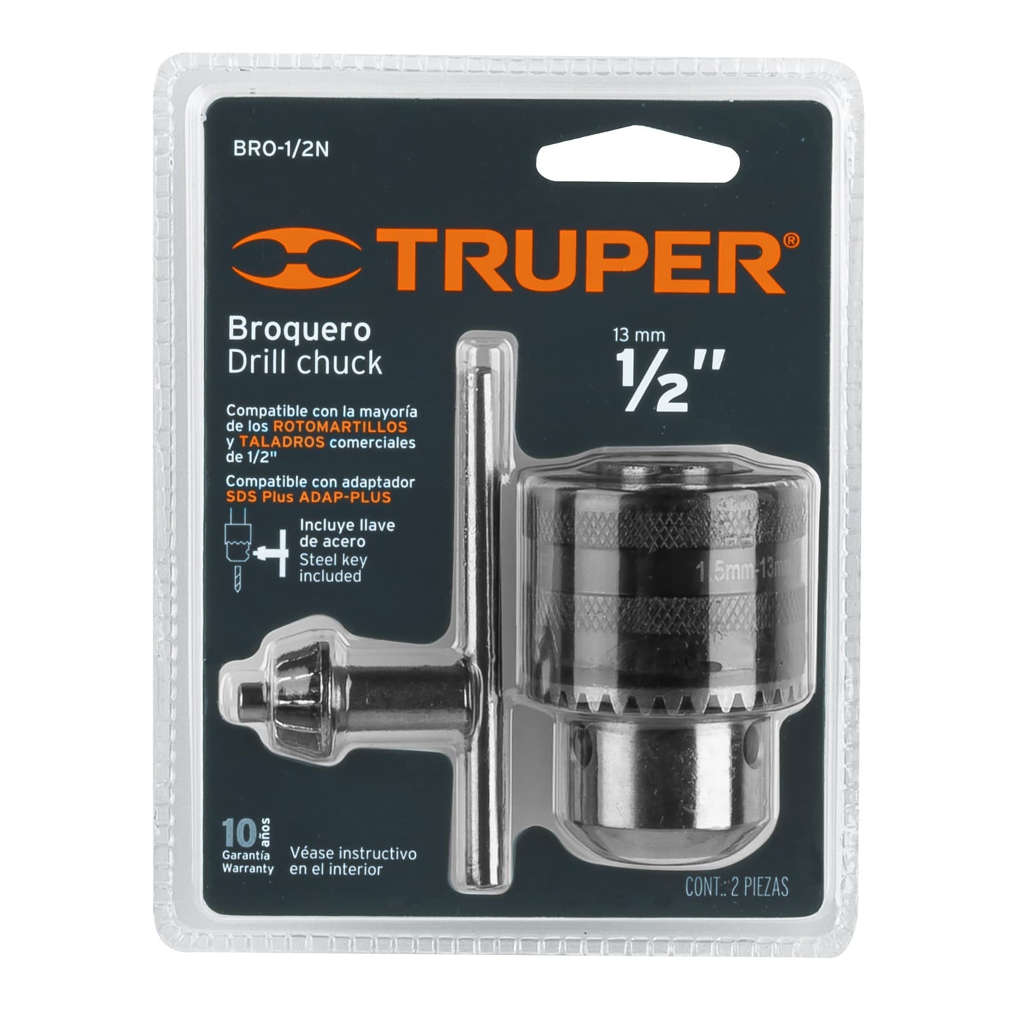 Broquero con Llave 1/2" para Taladro TRUPER
