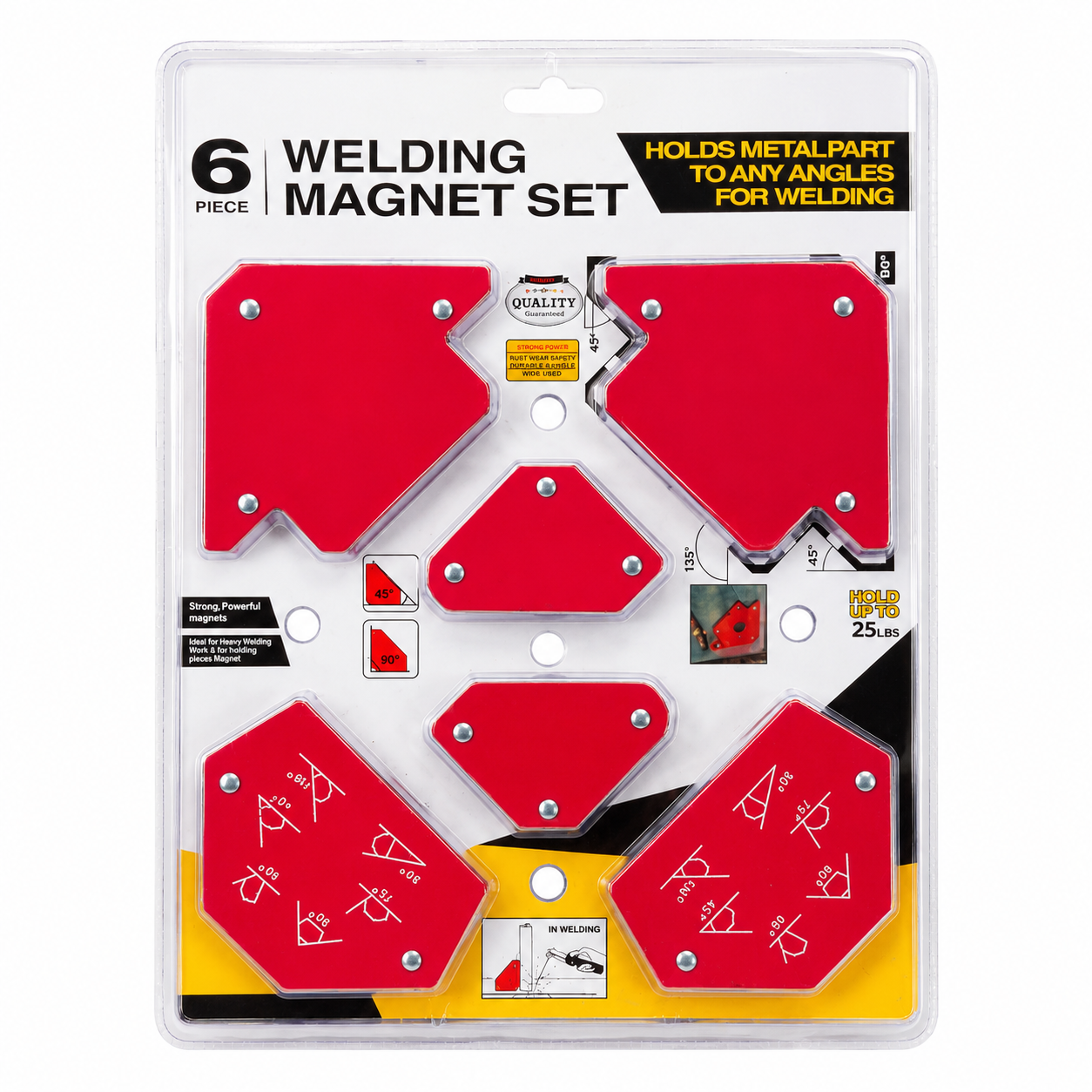 Kit de Escuadras Magnéticas para Soldar 6 Piezas