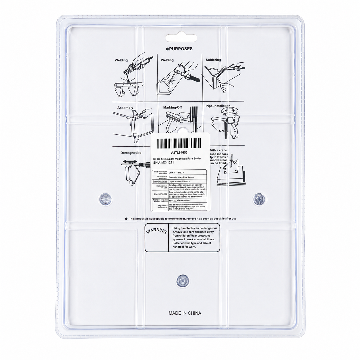 Kit de Escuadras Magnéticas para Soldar 6 Piezas