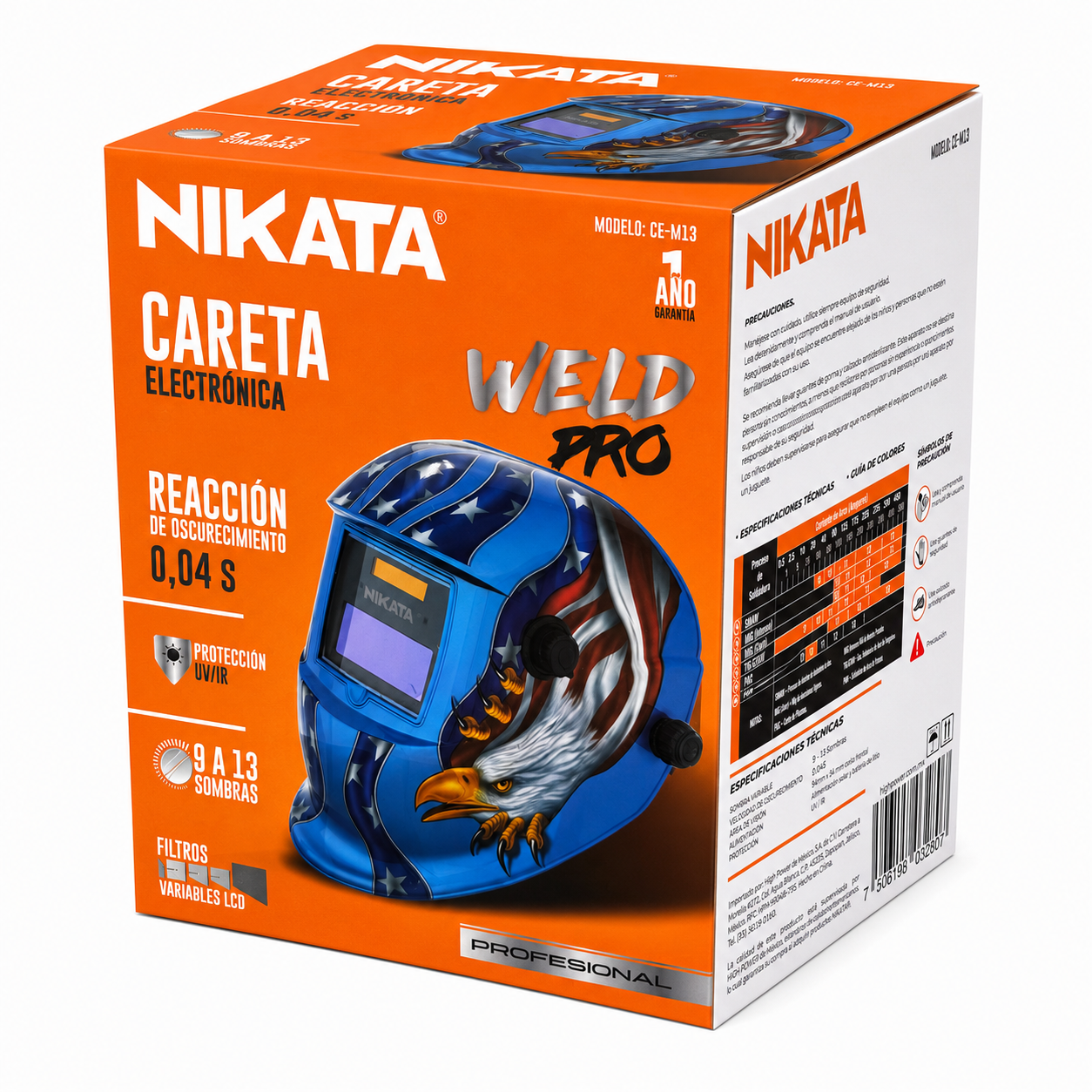 Careta Electrónica para Soldar Sombra Variable "Aguila" NIKATA