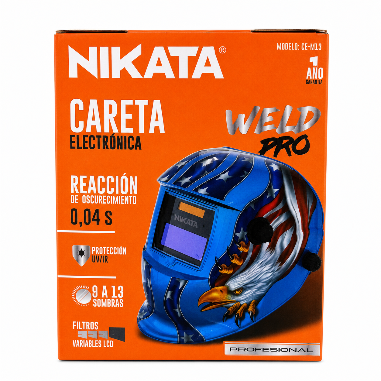 Careta Electrónica para Soldar Sombra Variable "Aguila" NIKATA