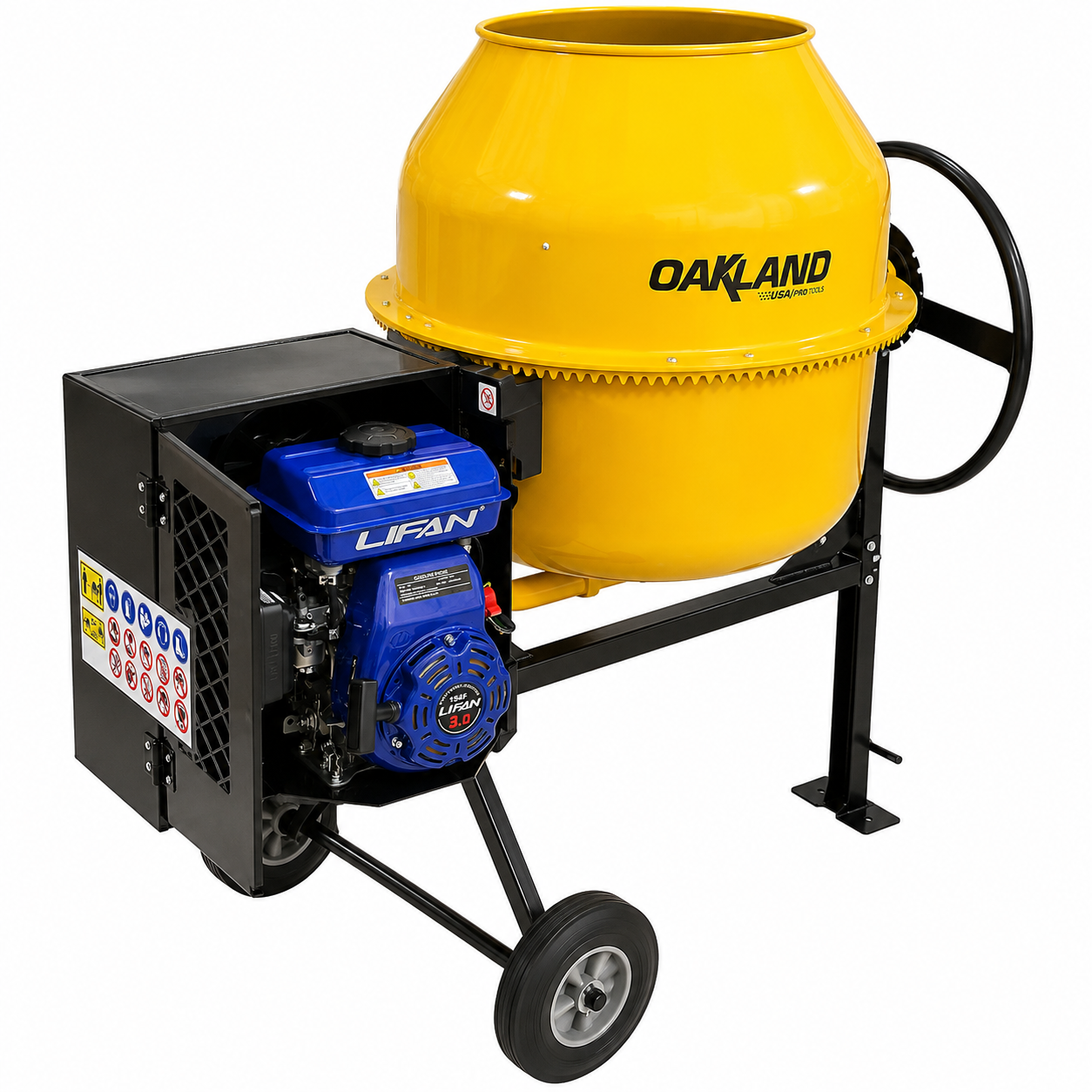 Revolvedora de Concreto con Motor a Gasolina 3 HP 200 L OAKLAND