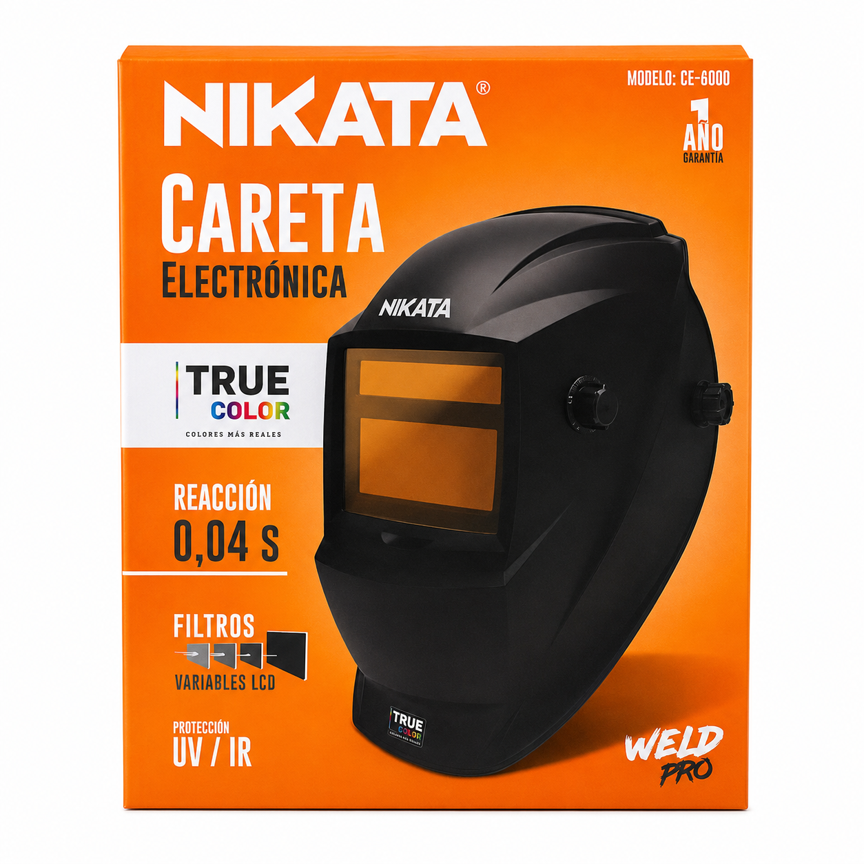 Careta Electrónica para Soldar True Color NIKATA