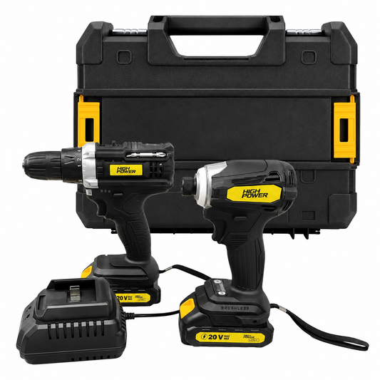 Combo de Taladro Atornillador Inalámbrico 20V con Batería HIGH POWER
