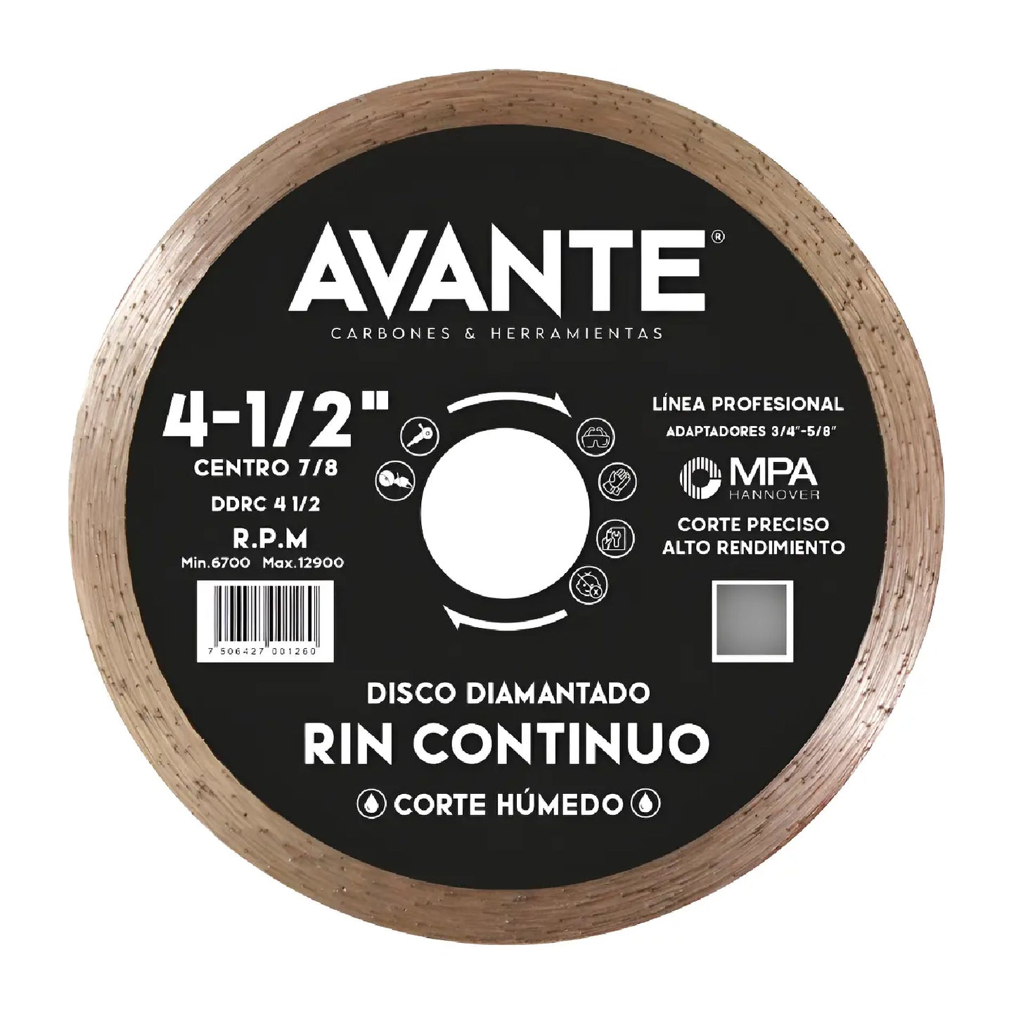 Disco Diamantado Continuo 4-1/2" AVANTE