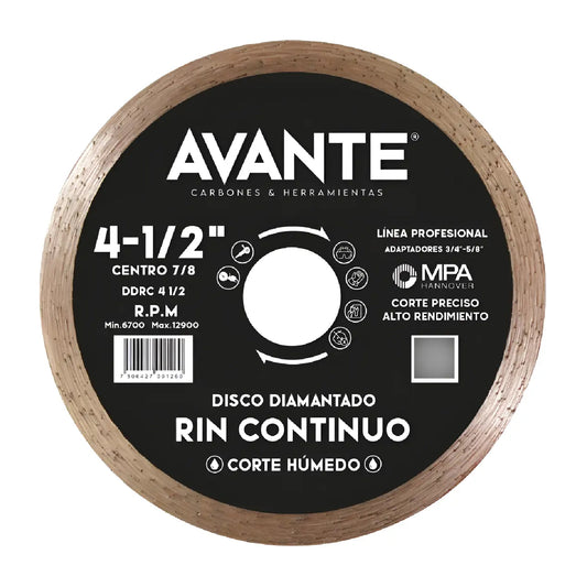 Disco Diamantado Continuo 4-1/2" AVANTE