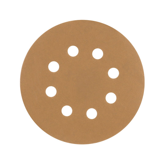 Paquete con 5 Discos de Lija 5" Grano 220, 8 Perforaciones TRUPER