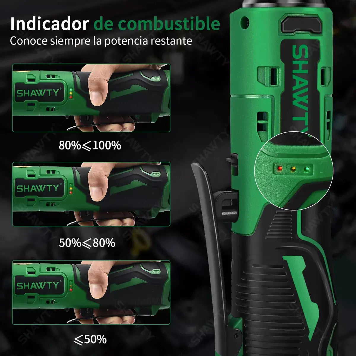 Llave Matraca Inalámbrica 3/8" con Batería SHAWTY