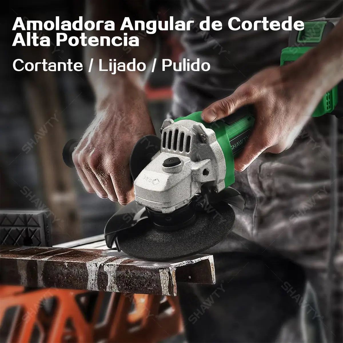 Esmeriladora Angular Inalámbrica 20V con 2 Baterías 4Ah SHAWTY