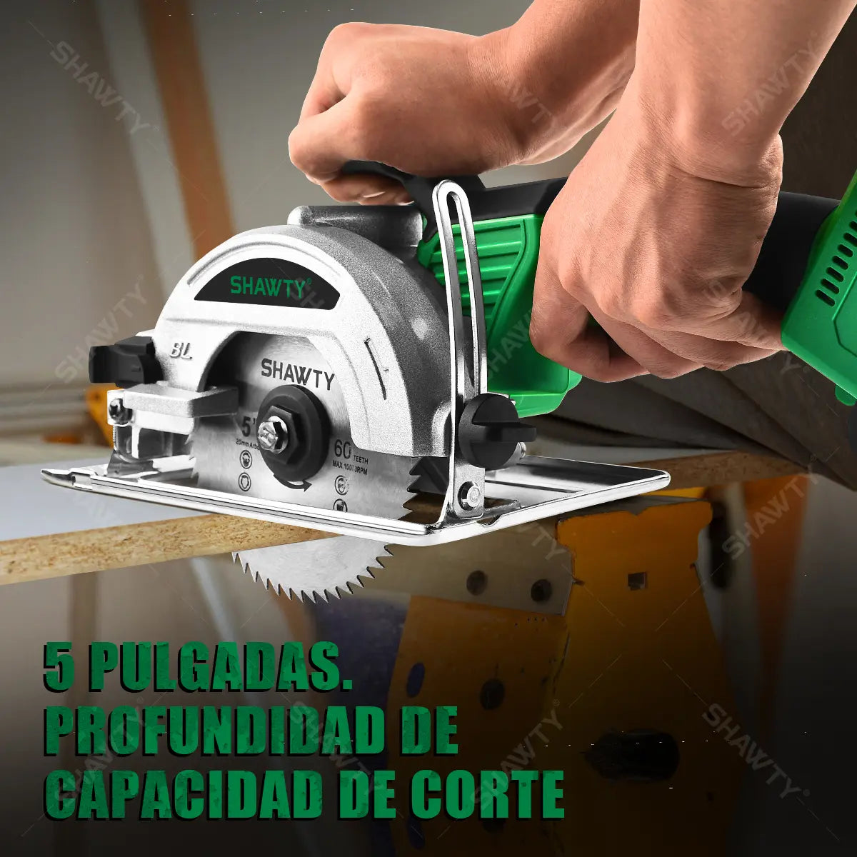 Sierra Circular Inalámbrica 20V con 2 Baterías 4.0Ah SHAWTY