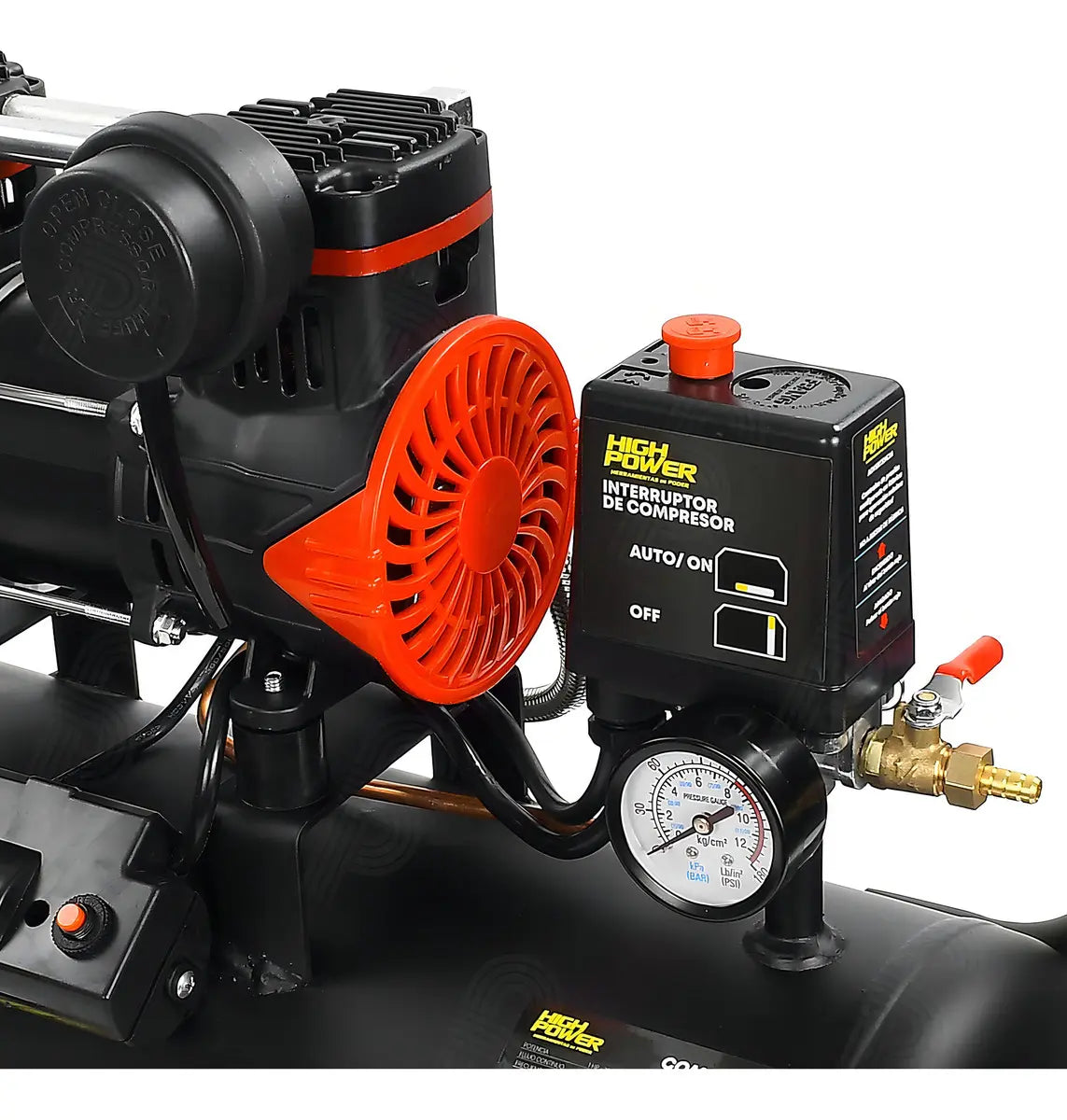 Compresor Libre de Aceite 1 HP 24 L Silencioso HIGH POWER