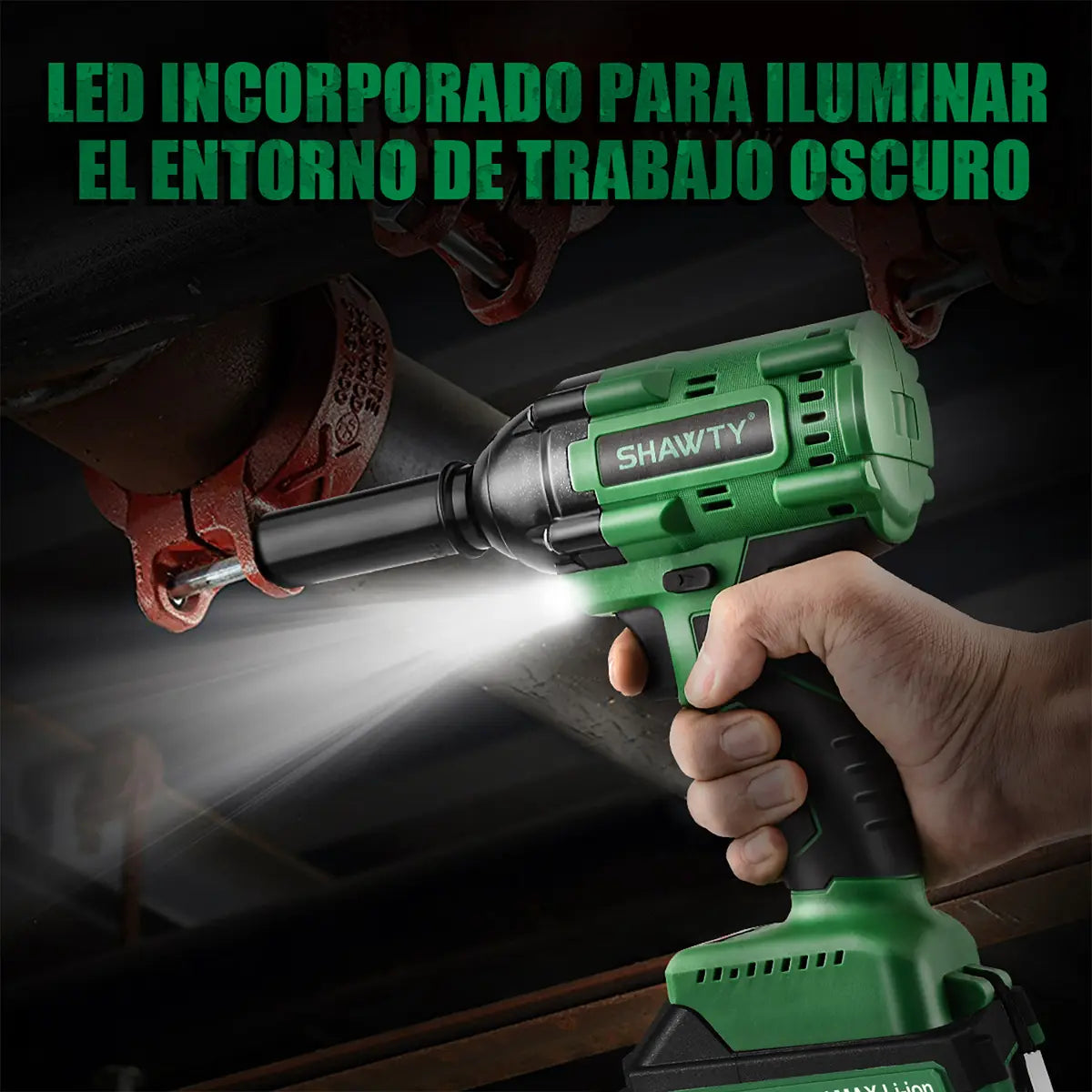 Llave de Impacto Inalámbrica 20V 1/2" con 2 Baterías SHAWTY