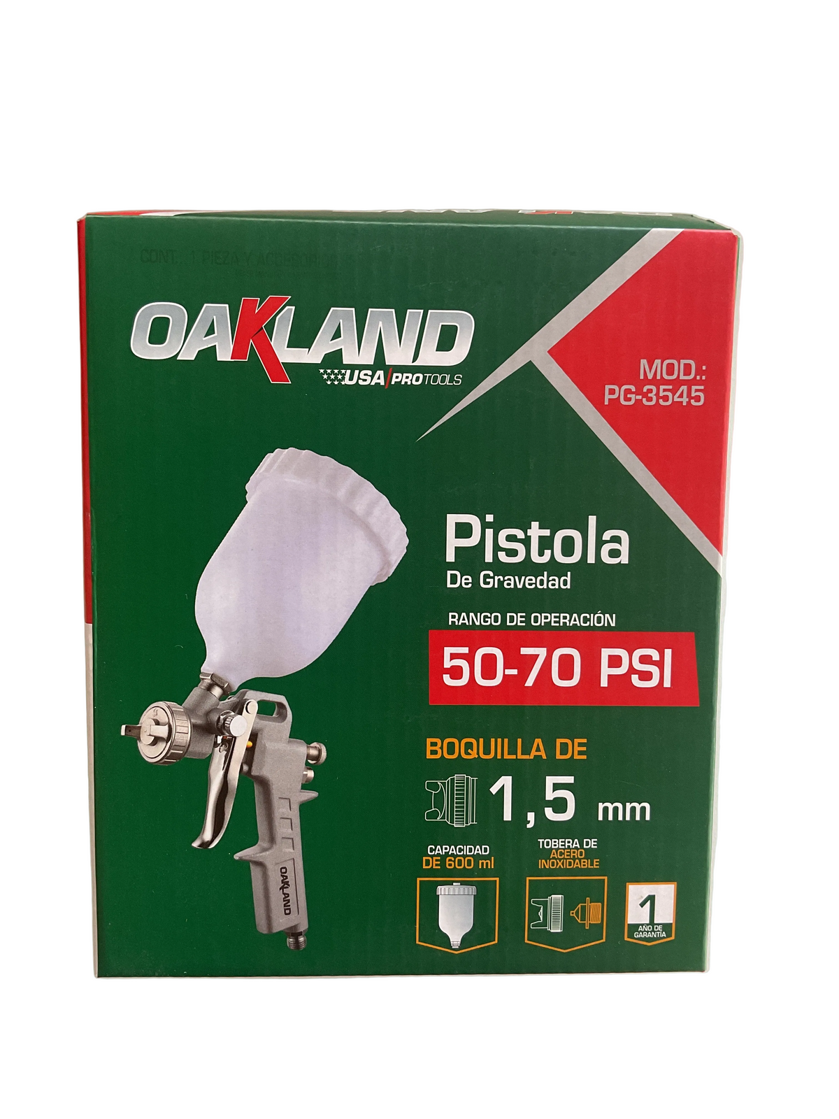 Pistola de Gravedad Profesional 600 ml OAKLAND