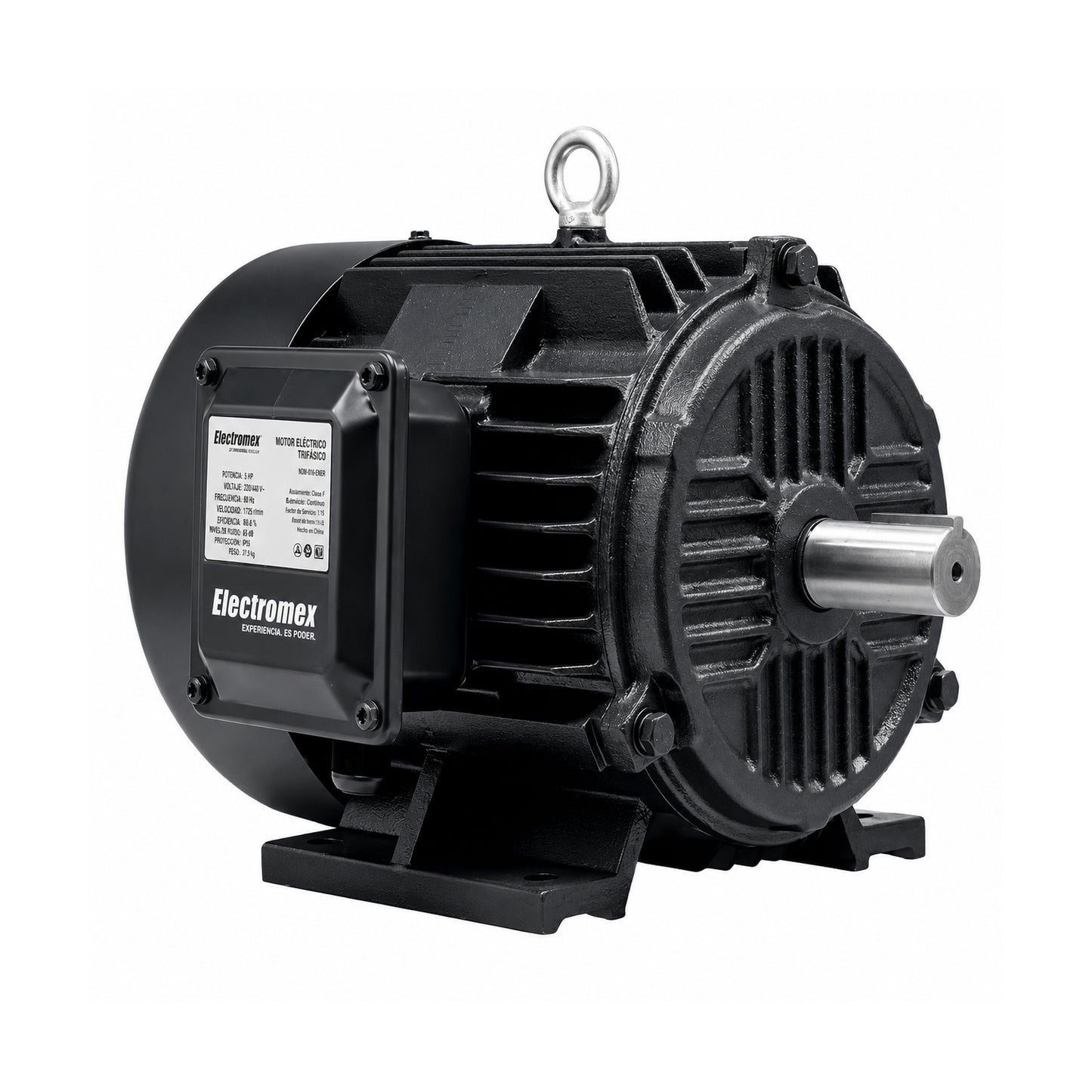 Motor Eléctrico Trifásico 5 HP 220/440 V ELECTROMEX