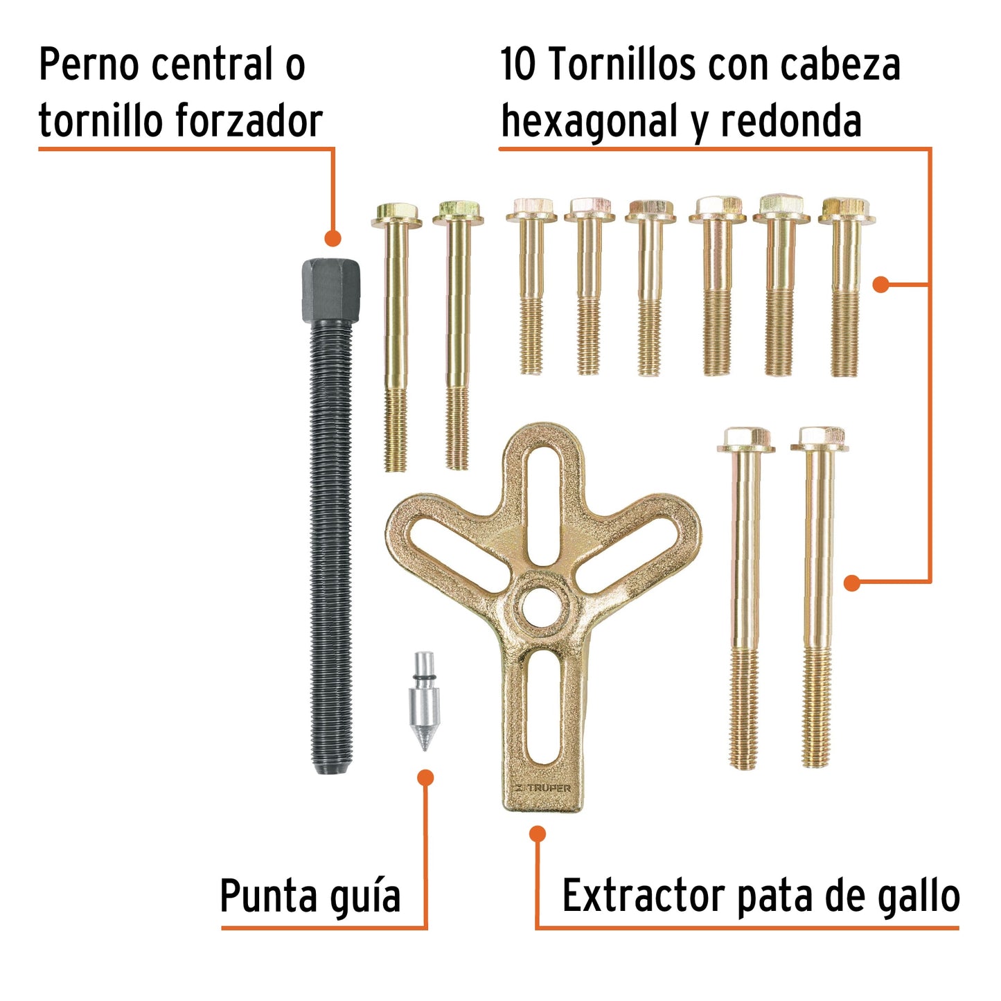 Extractor Pata de Gallo 13 Piezas TRUPER