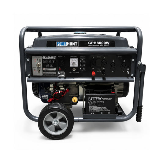 Generador Monofásico a Gasolina 8000 W 16 HP POWER HUNT