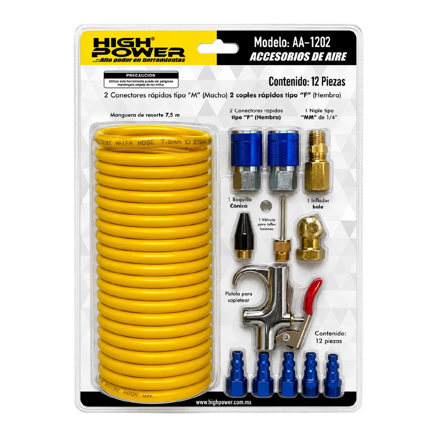 Kit de Accesorios para Compresor 12 Piezas HIGH POWER