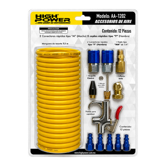 Kit de Accesorios para Compresor 12 Piezas HIGH POWER