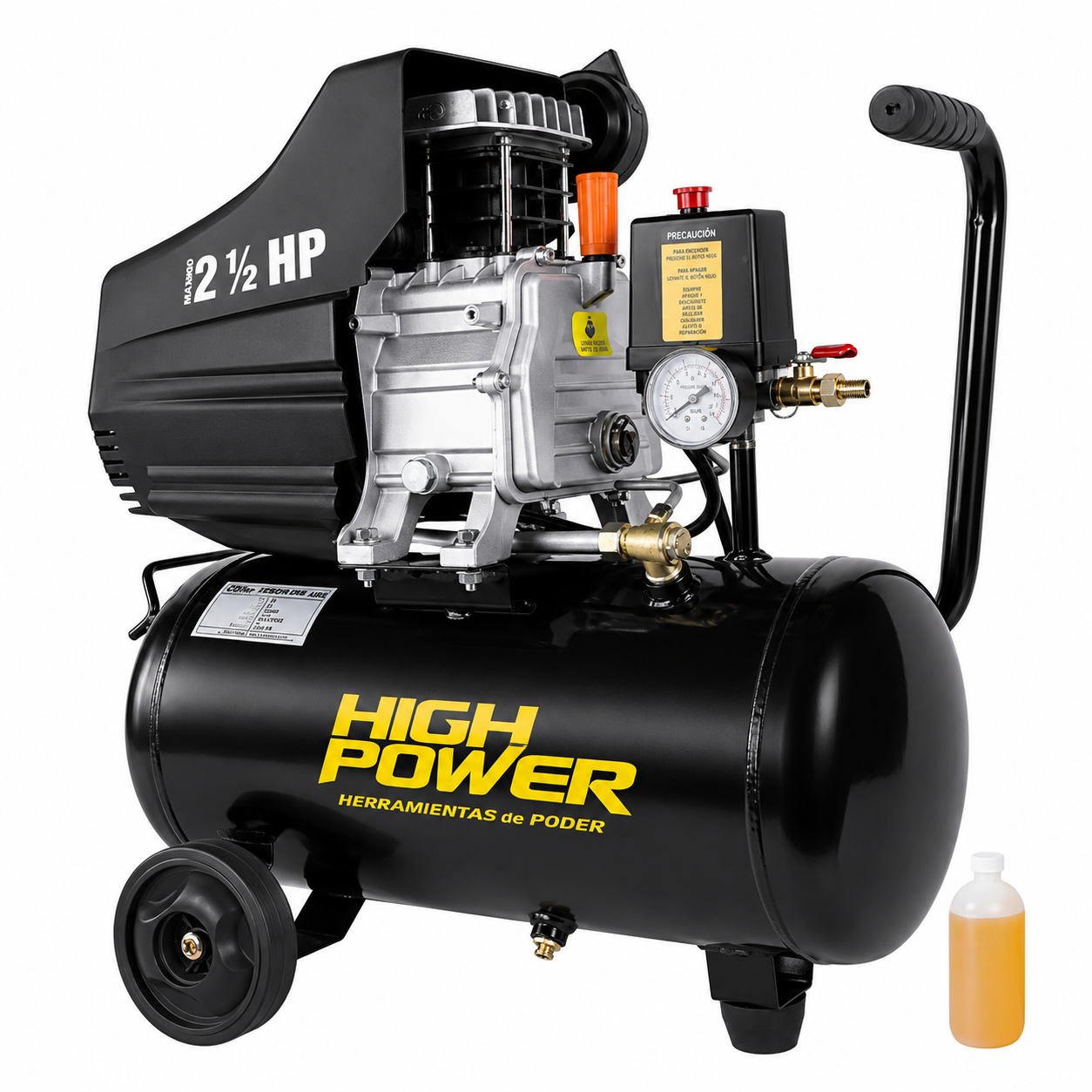 Compresor de Aire Eléctrico 25 L 2.5HP 135 L/min HIGH POWER
