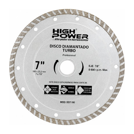 Disco Diamantado Turbo 7" HIGH POWER