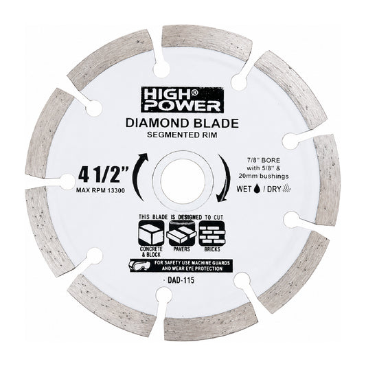 Disco Diamantado Segmentado 4 1/2" HIGH POWER