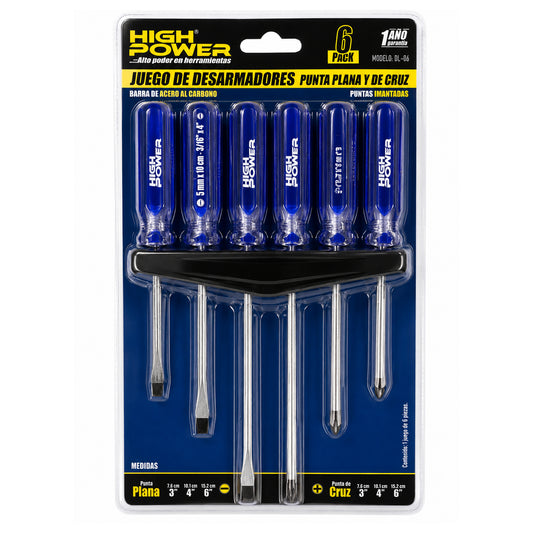 Kit de Desarmadores 6 Piezas HIGH POWER